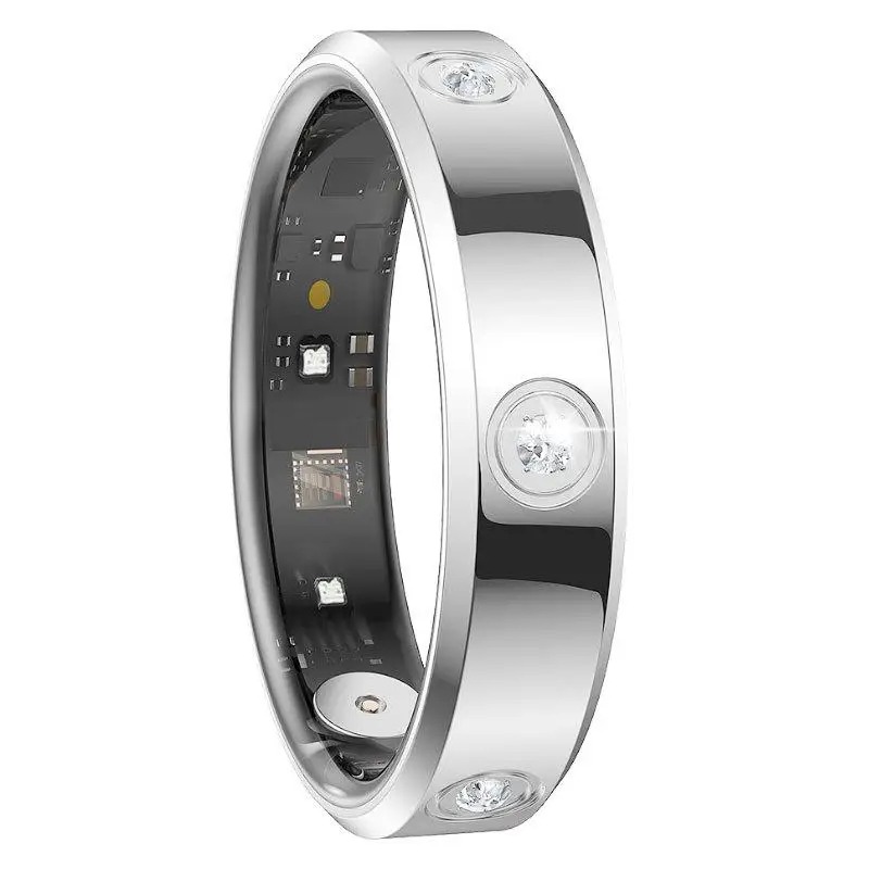 Gymnastic Ring - Xiaomi スマートリング女性男性超狭い心拍数健康ストレス測定モニター HR01 防水ファッションリング新