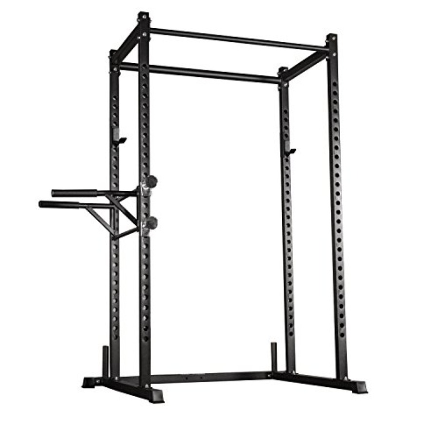 Pull Up Bar - 筋力トレーニング用ホームジムスクワットケージ：スチール構造、黒色仕上げ、耐荷重700ポンド、マルチグリップ懸垂バー、調整可能J-
