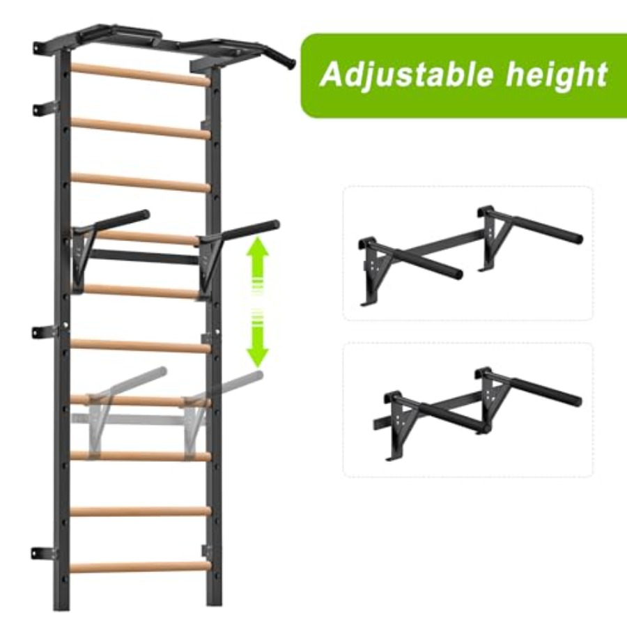 壁掛け体操用ストールバー 2x2 スウェーデンラダー 1穴付 - Pull Up Bar のレビューと価格