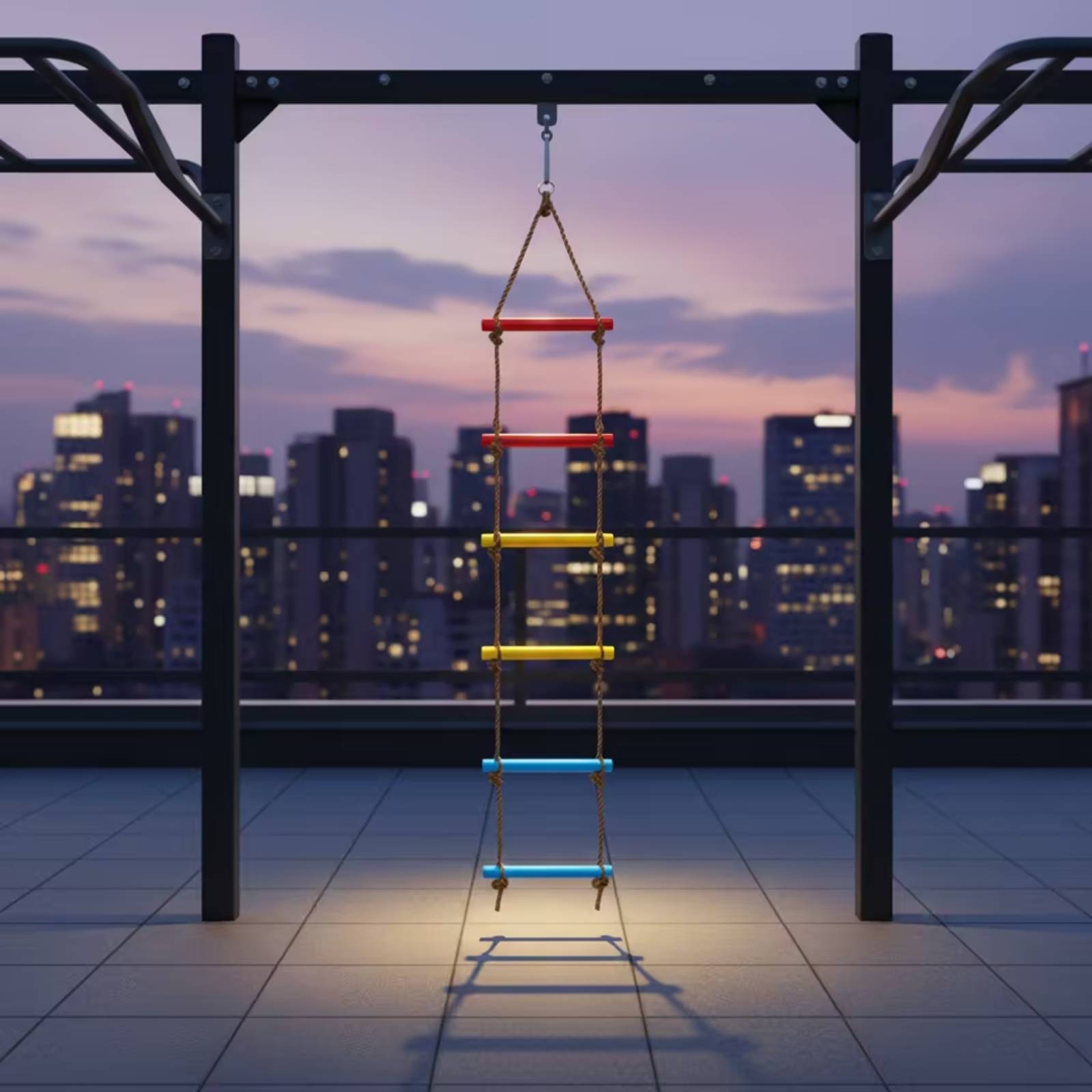 プラスチック製の段付きクライミングロープラダー、ささくれなし - Rope Climb のレビューと価格