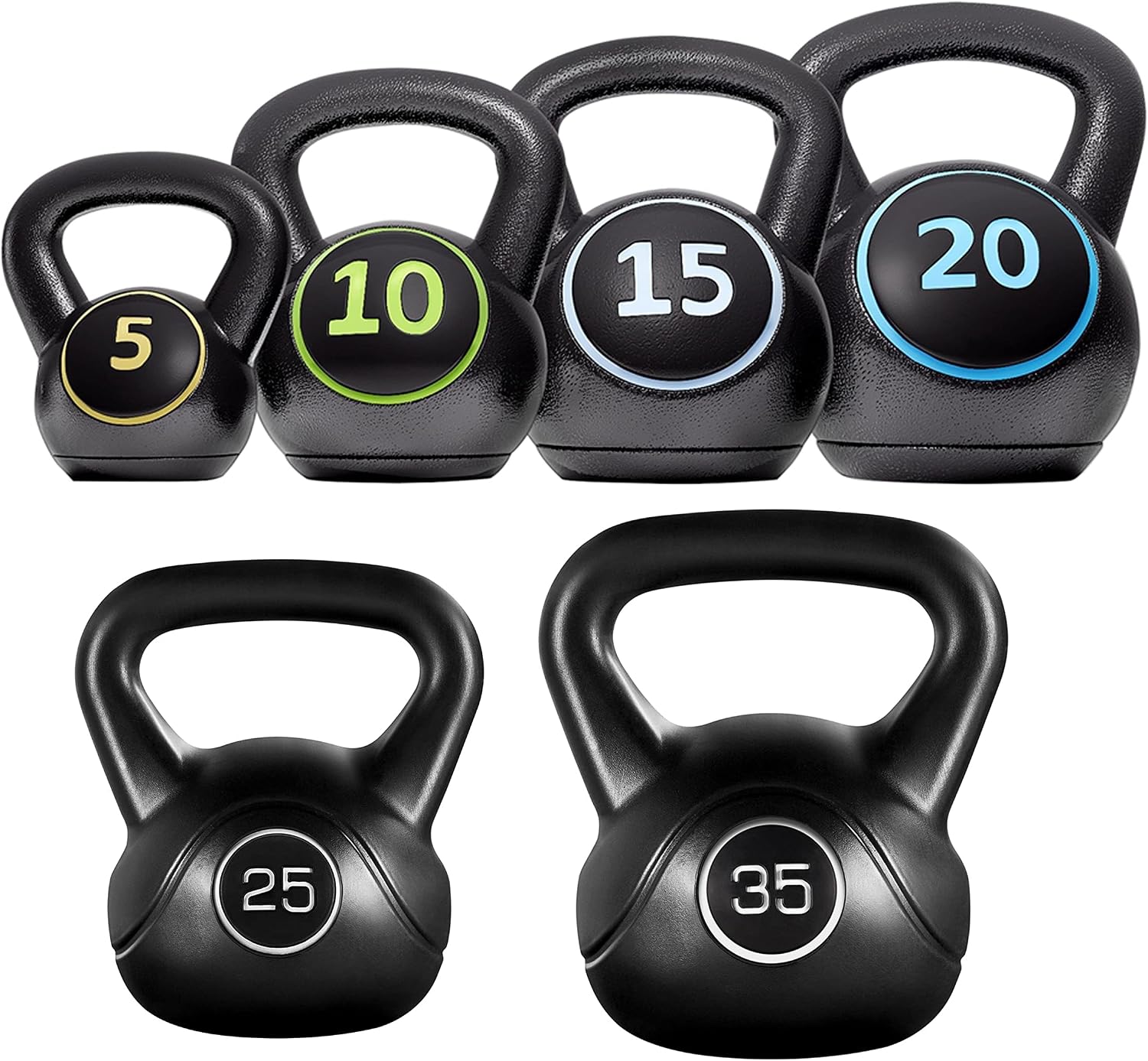 自宅でのフィットネスに最適なケトルベルセット。6個入り、HD - Kettlebell のレビューと価格