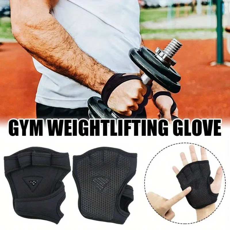 男性と女性のためのフィットネスグローブ,滑り止め,ハーフフィ - Weightlifting Gloves のレビューと価格